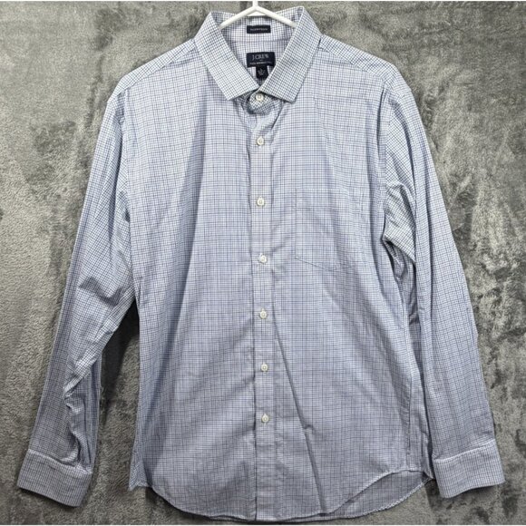 J Crew Thompson Shirt Mens 16 16.5 Large Check Button Up Career Minimalist - Picture 1 of 7